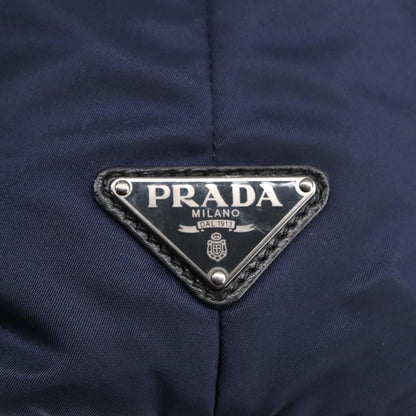 Prada Convertible Double Tote Tessuto, Navy, Nylon, Tote Bag