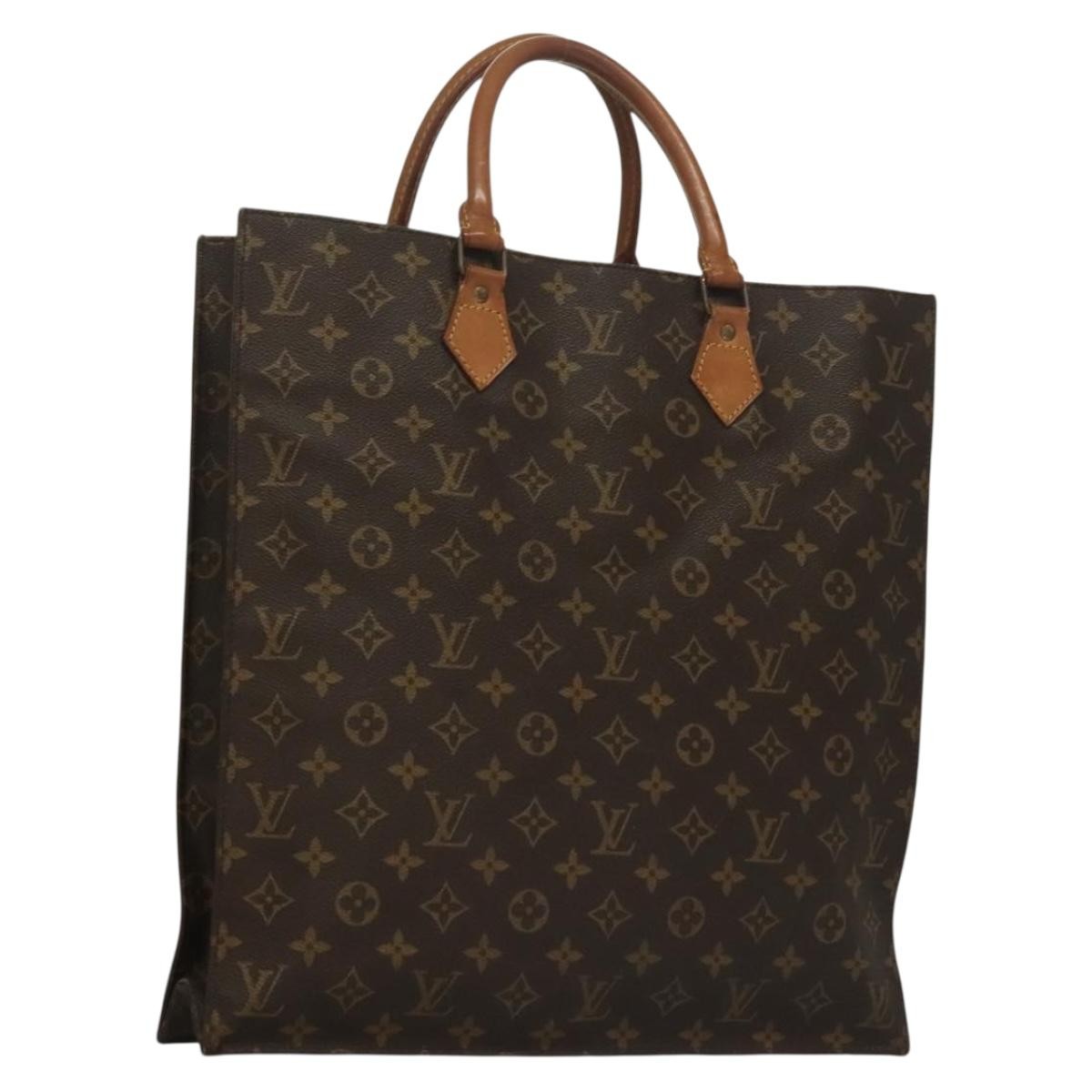 Louis Vuitton Sac Plat Bag Monogram Canvas, BROWN, CANVAS, Handbag