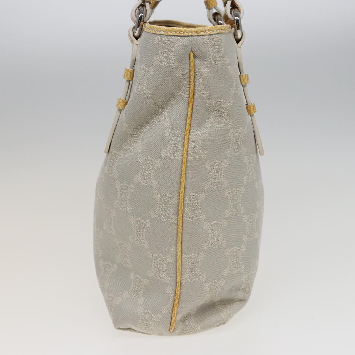 Celine Vintage Macadam Tote bag Canvas, YELLOW, CANVAS, Tote bag
