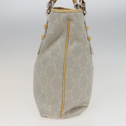 Celine Vintage Macadam Tote bag Canvas, YELLOW, CANVAS, Tote bag