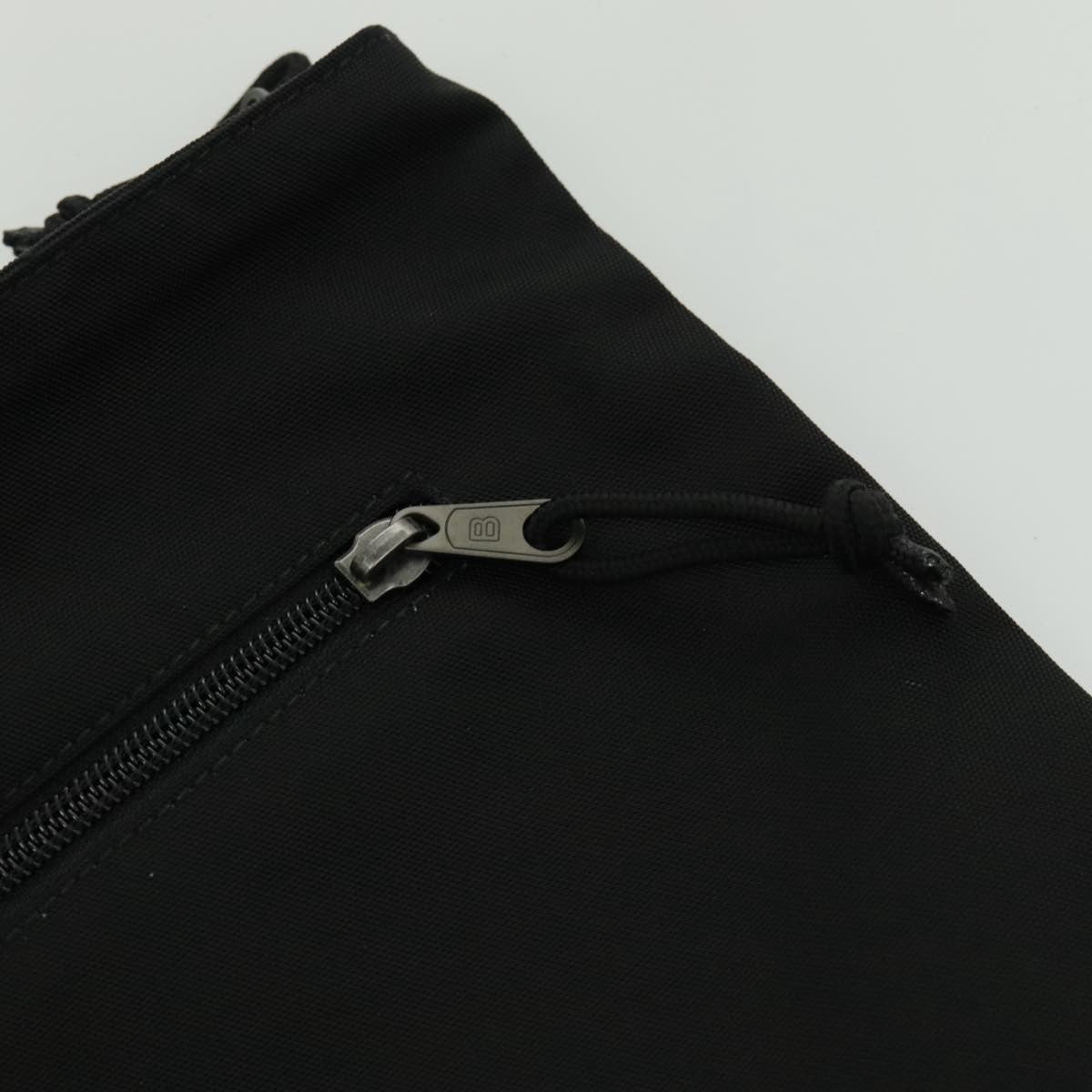 Balenciaga Logo Pouch Canvas, BLACK, CANVAS, Clutche & pouche