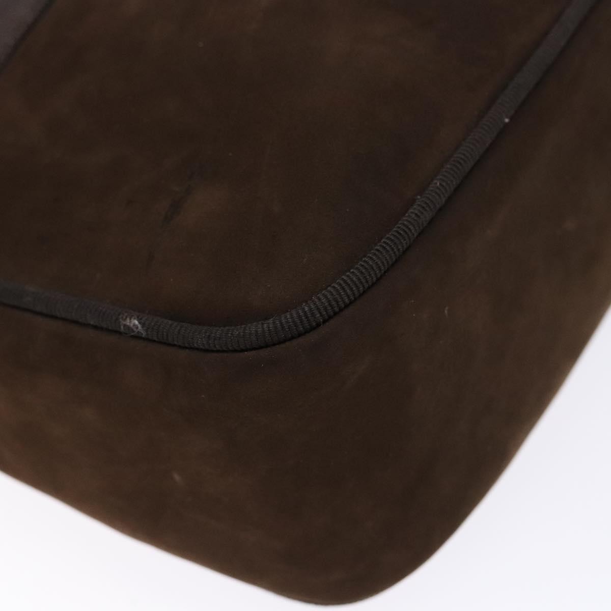 Salvatore Ferragamo Vala Shoulder Bag Suede, BROWN, SUEDE, Shoulder bag