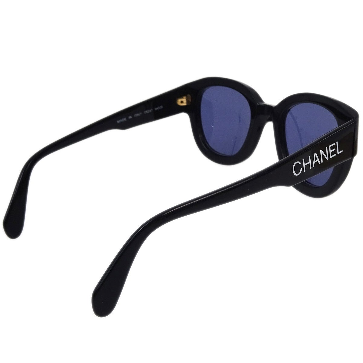 Chanel CHANEL Logo Sunglasses Eye Wear Plastic, Black, Plastic, Sunglasses