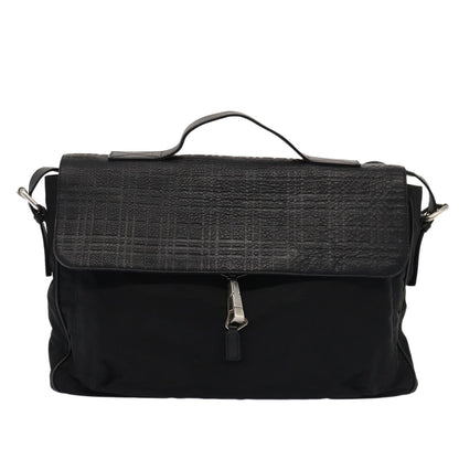Burberry Vintage Shoulder Bag Nylon, BLACK, NYLON, Shoulder bag
