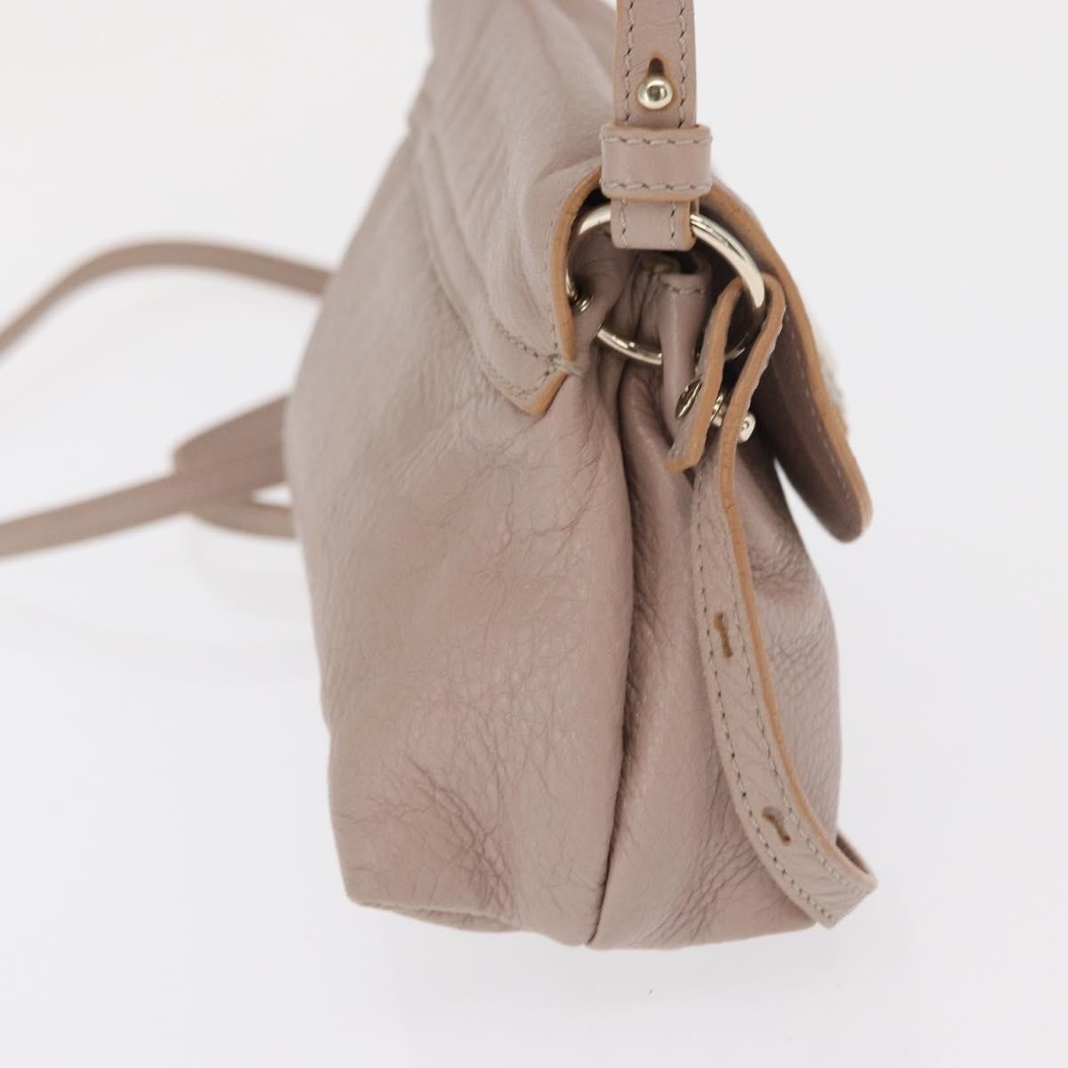 Chloe Lily Shoulder bag Leather, BEIGE, LEATHER, Handbag