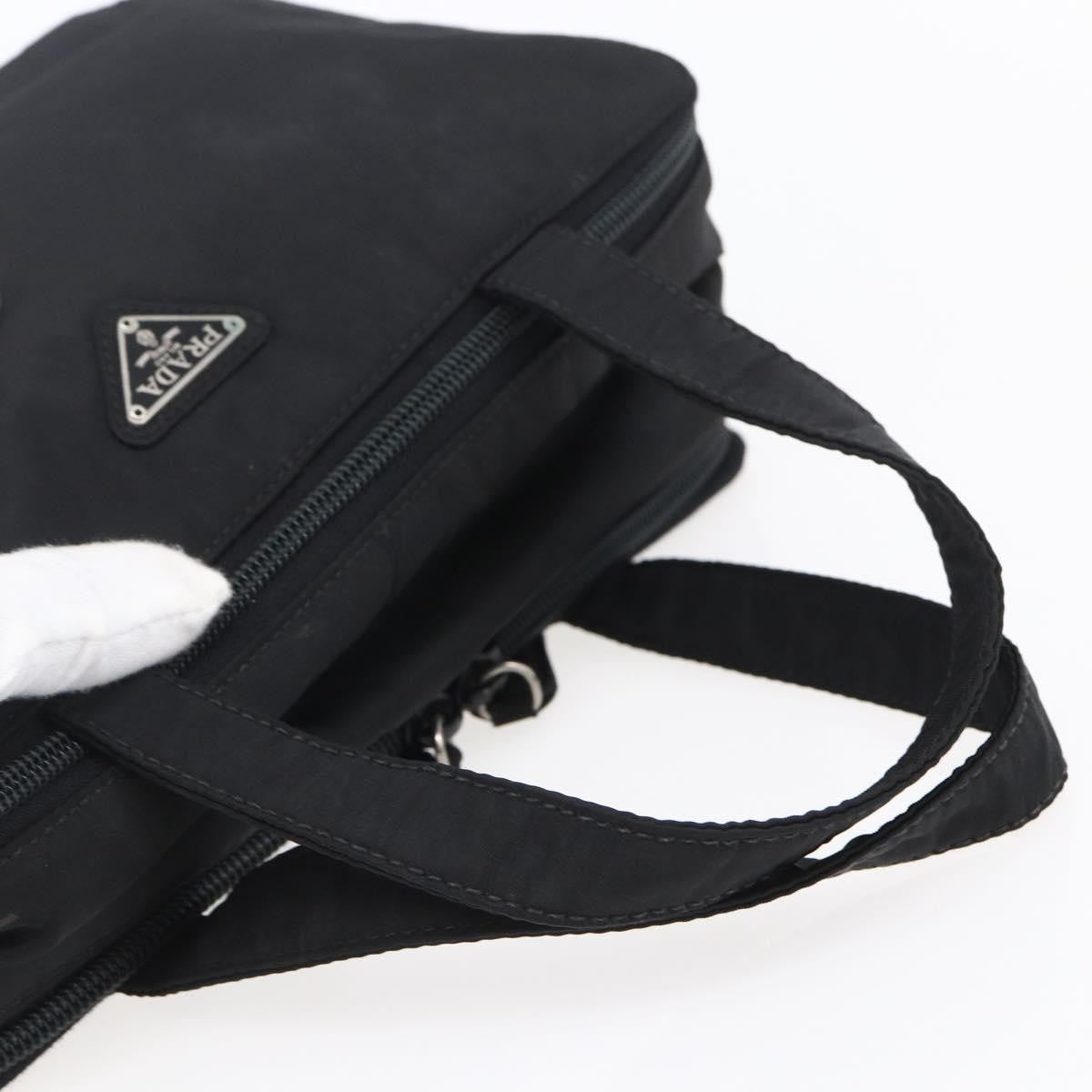Prada Vintage Handbag Tessuto, Black, Nylon, Handbag