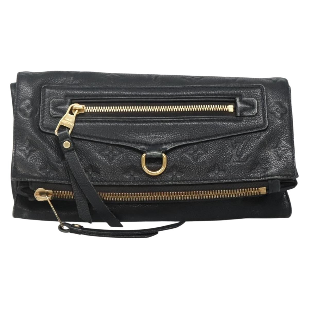 Louis Vuitton Petillante Clutch Monogram Empreinte Leather, BLACK, LEATHER, Clutche & pouche