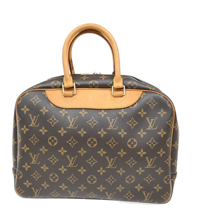 Louis Vuitton Deauville Handbag Monogram Canvas, BROWN, CANVAS, Handbag