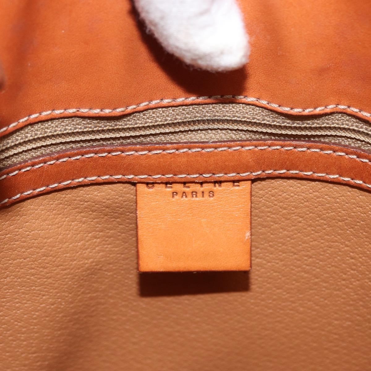 Celine Vintage Macadam Shoulder Bag Canvas and Leather, BROWN, CANVAS, Shoulder bag