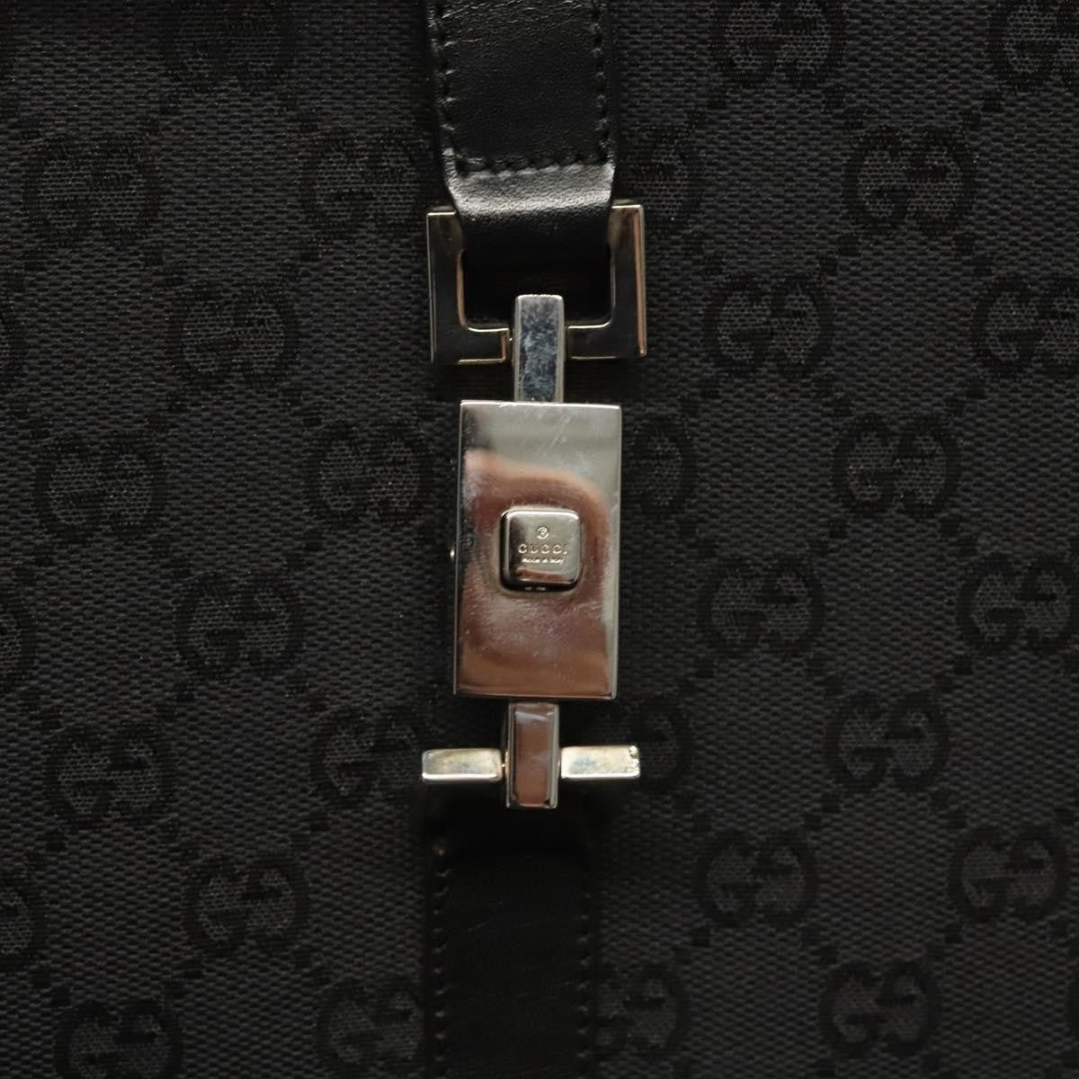 "Gucci Vintage Jackie Tote Canvas, Leather", BLACK, CANVAS, Tote bag