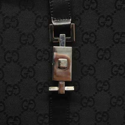 "Gucci Vintage Jackie Tote Canvas, Leather", BLACK, CANVAS, Tote bag