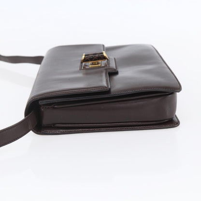 Gucci Vintage Shoulder Bag Leather, BROWN, LEATHER, Shoulder bag
