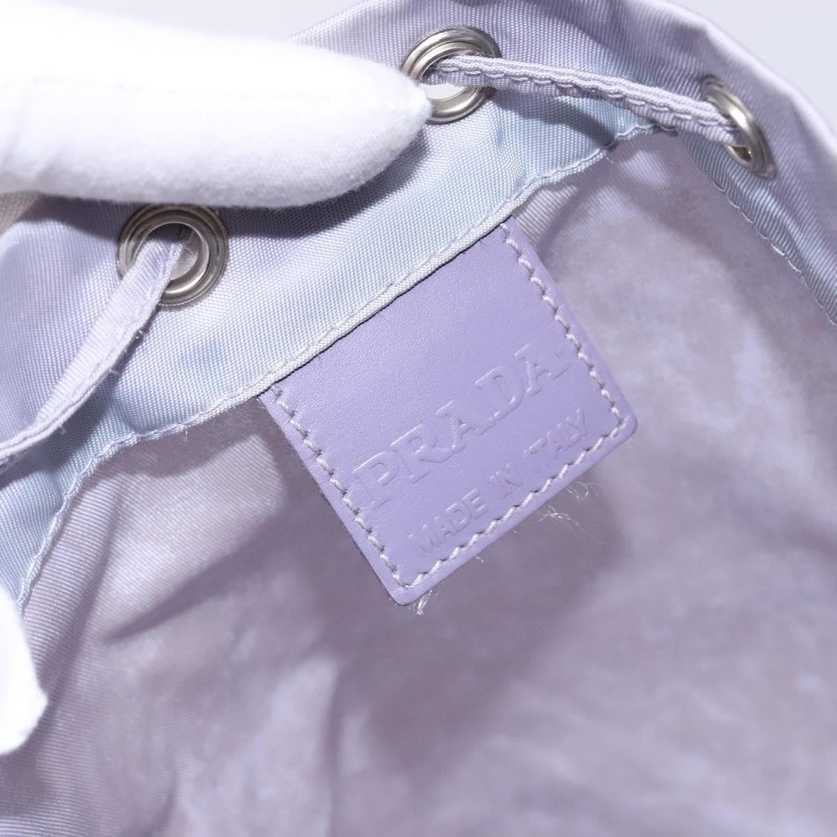 Prada Vela Drawstring Bucket Pouch Tessuto, PURPLE, NYLON, Clutche & pouche