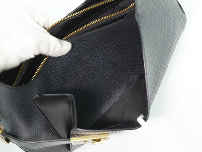 Salvatore Ferragamo Vintage Shoulder Bag Leather, GRAY, LEATHER, Shoulder bag