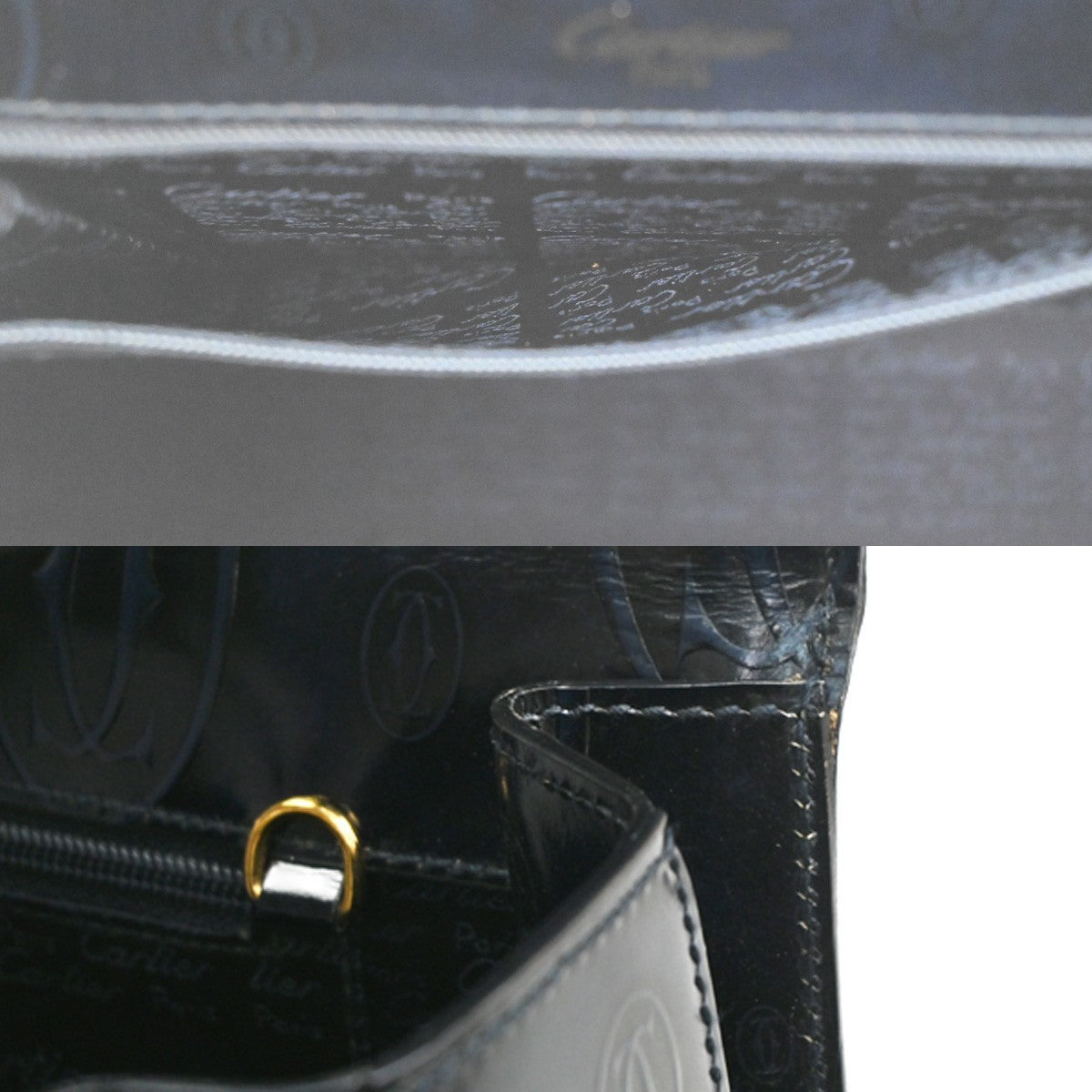 cartier Happy Birthday Handbag Patent Leather, NAVY, PATENT_LEATHER, Handbag