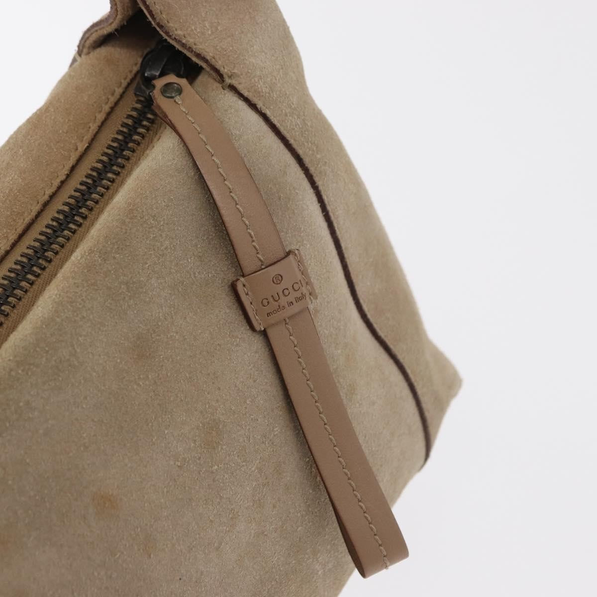 Gucci Vintage Handbag Suede, BEIGE, SUEDE, Handbag
