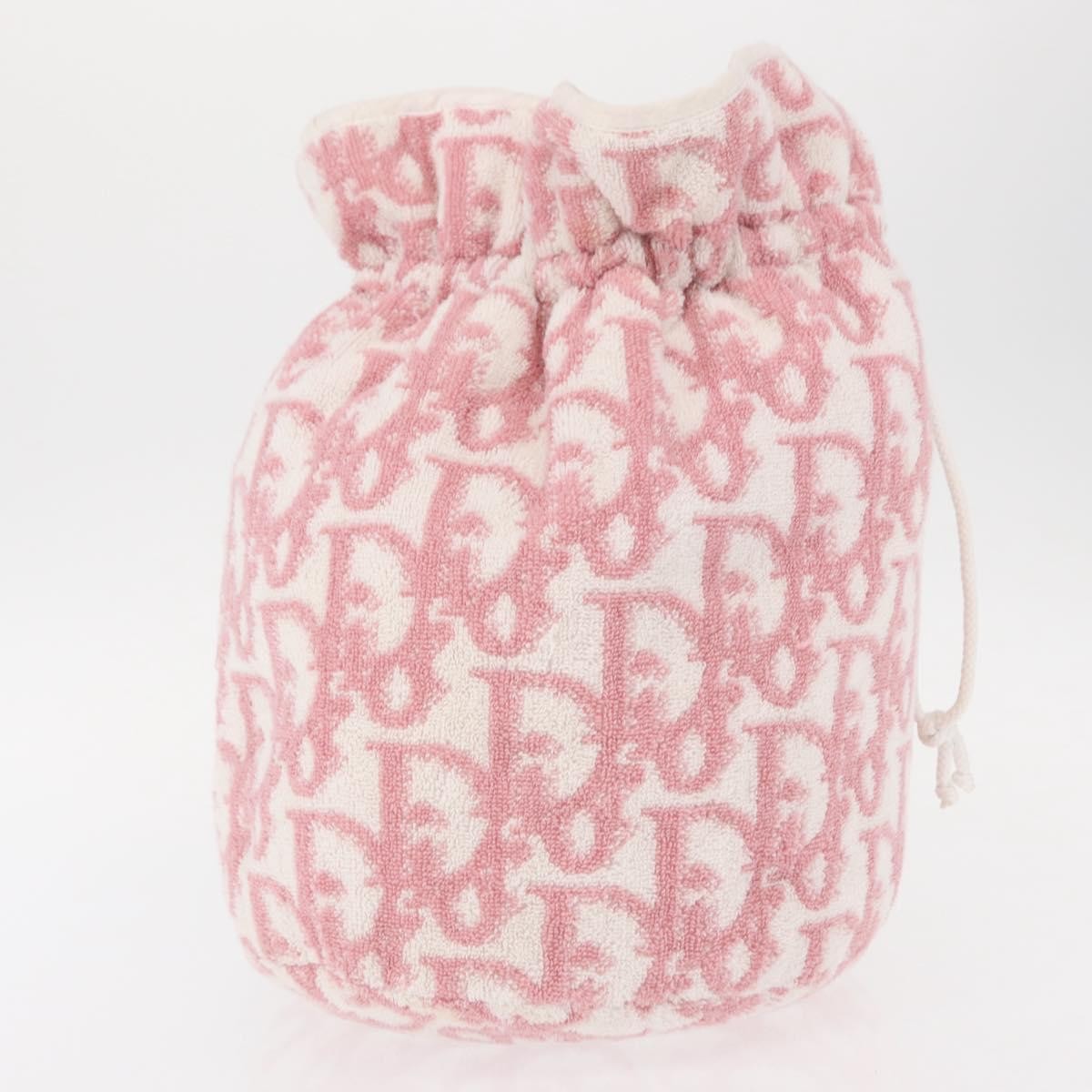 Christian Dior Vintage Trotter Pouch Pile, PINK, CANVAS, Clutche & pouche