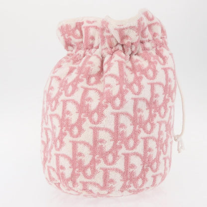 Christian Dior Vintage Trotter Pouch Pile, PINK, CANVAS, Clutche & pouche