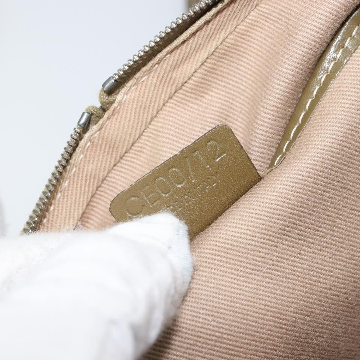 Celine C Macadam Shoulder bag Canvas, KHAKI, CANVAS, Shoulder bag