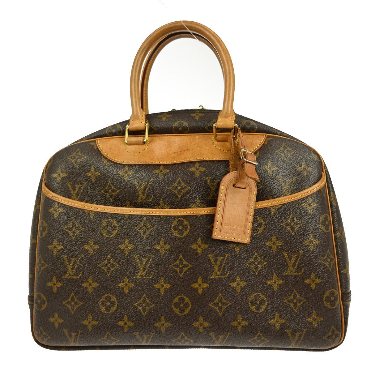 Louis Vuitton Deauville Handbag Monogram Canvas, BROWN, CANVAS, Handbag