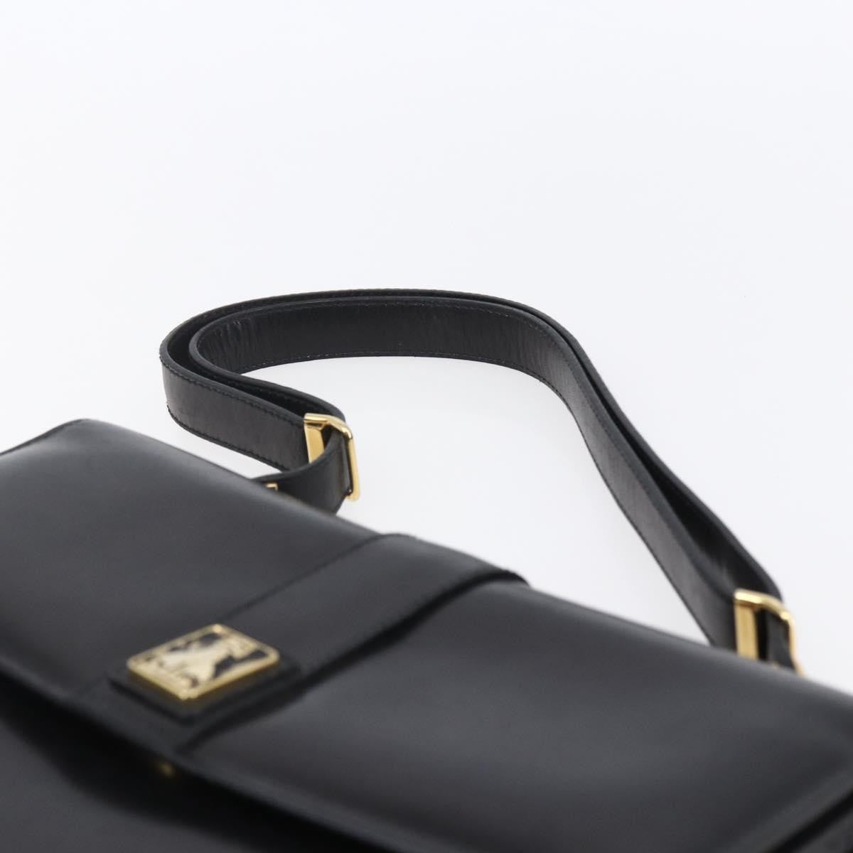 Burberry Vintage Shoulder Bag Leather, BLACK, LEATHER, Shoulder bag