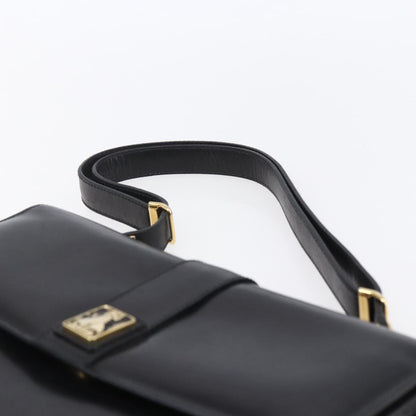 Burberry Vintage Shoulder Bag Leather, BLACK, LEATHER, Shoulder bag