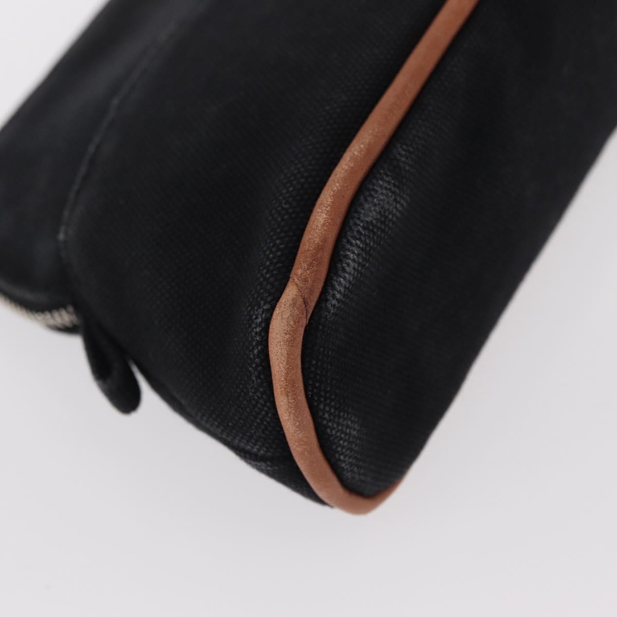 Hermes Bolide Travel Pouch Canvas, BLACK, CANVAS, Clutche & pouche