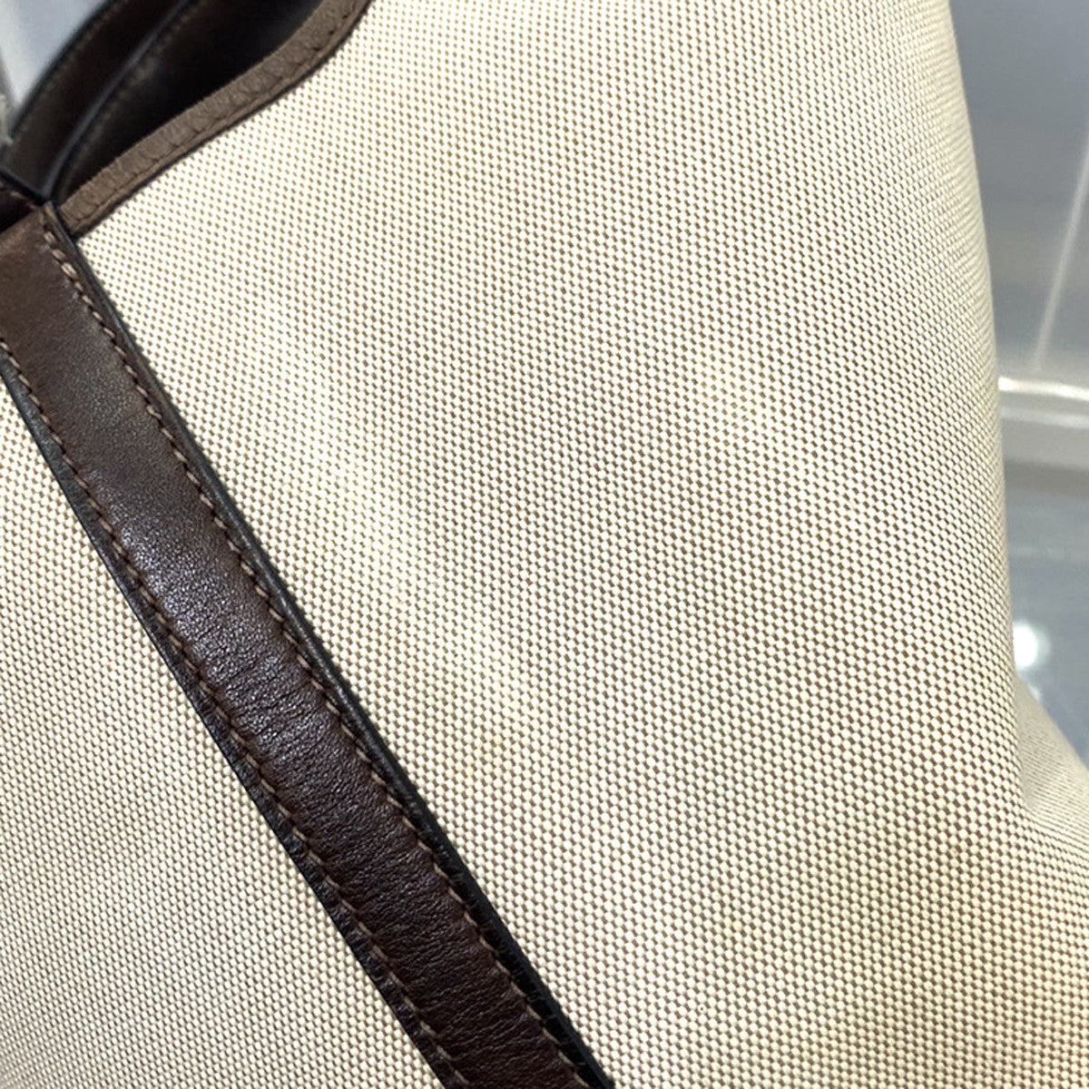 Hermes Picotin Bag Toile and Leather, Beige, Canvas, Bag
