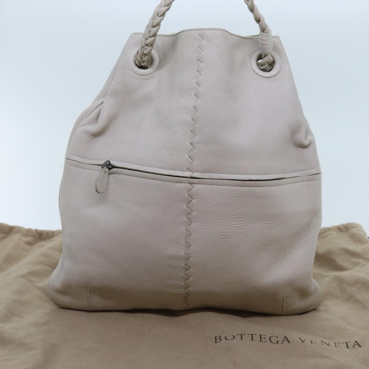 Bottega Veneta Julie Tote Leather, WHITE, LEATHER, Tote bag