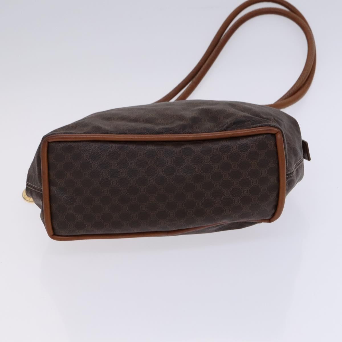 Celine Vintage Macadam Shoulder Bag Canvas, BROWN, CANVAS, Shoulder bag