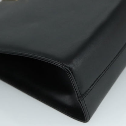 Salvatore Ferragamo Gancini Shoulder Bag Leather, BLACK, LEATHER, Shoulder bag