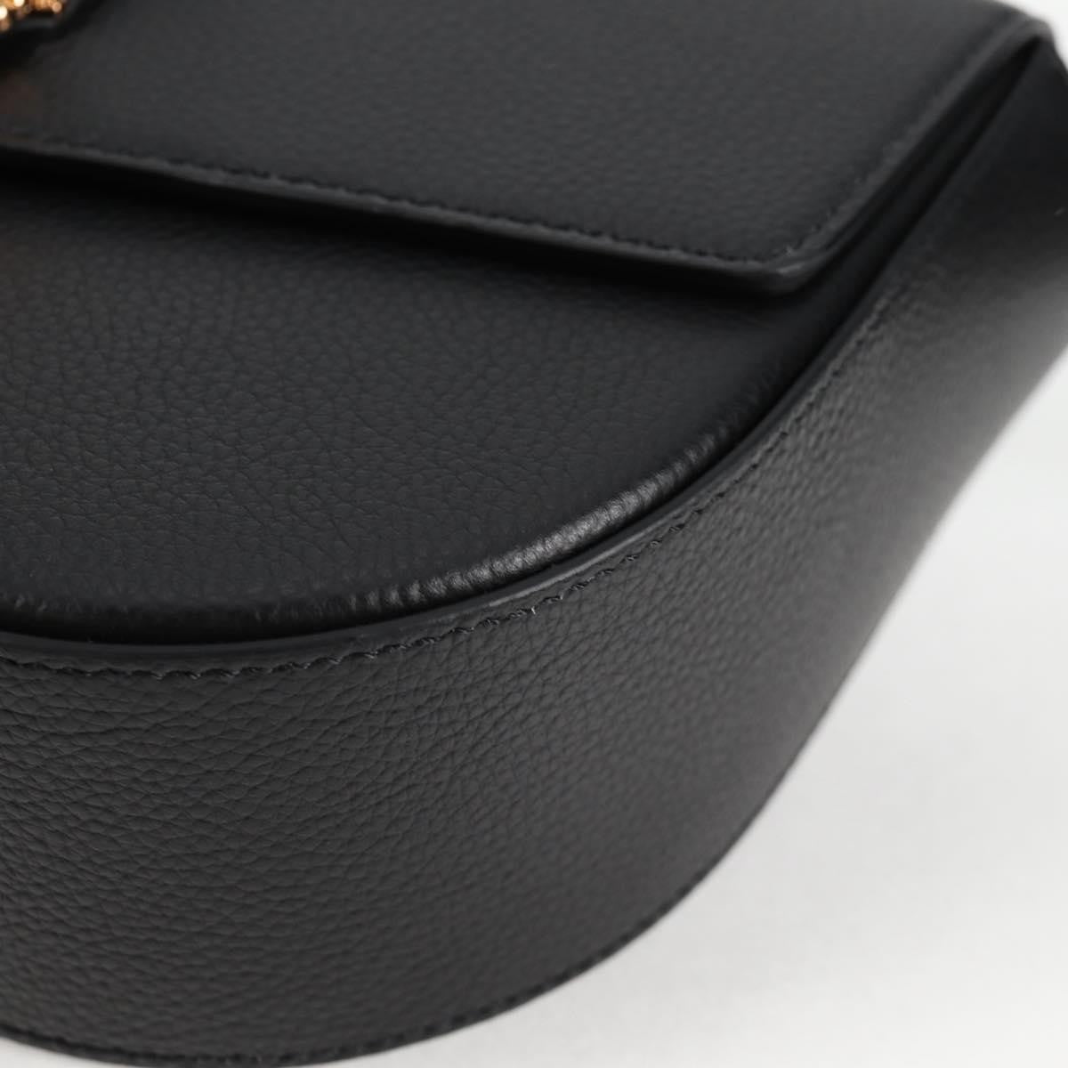 Versace Virtus Flap Messenger Bag Leather, BLACK, LEATHER, Crossbody bag