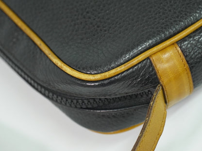 Celine Vintage Shoulder Bag Leather, BLACK, LEATHER, Shoulder bag
