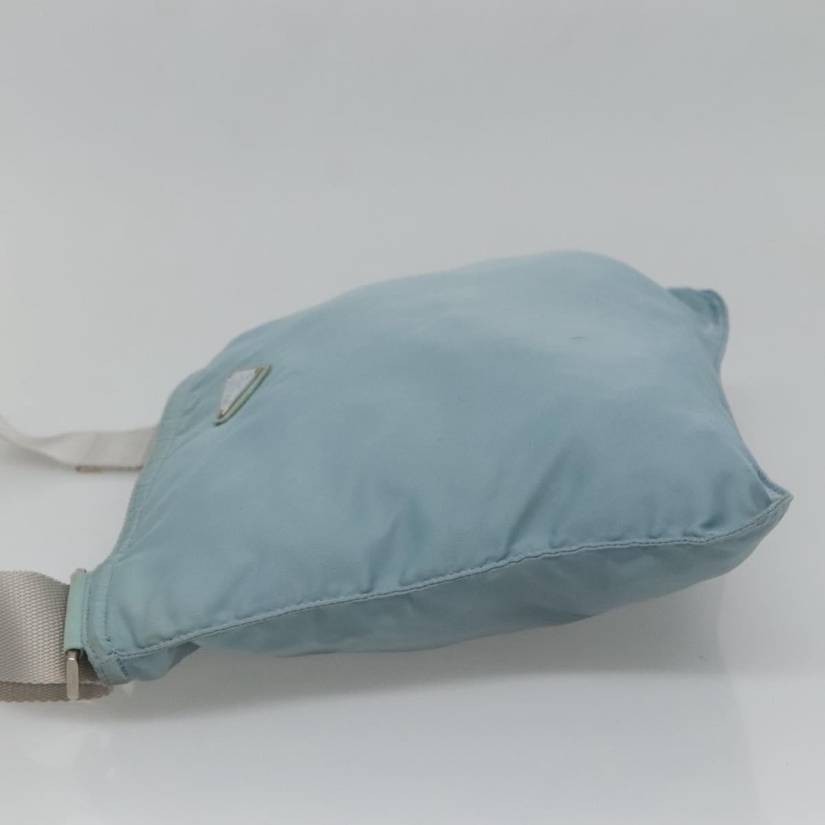 Prada Flat Messenger Bag Tessuto, Blue, Nylon, Shoulder Bag