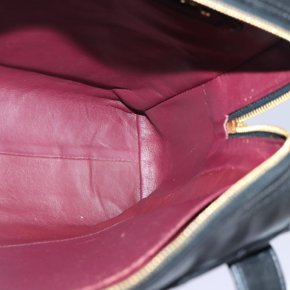 Chanel Coco Mark Black cakfskin, BLACK, LEATHER, Handbag