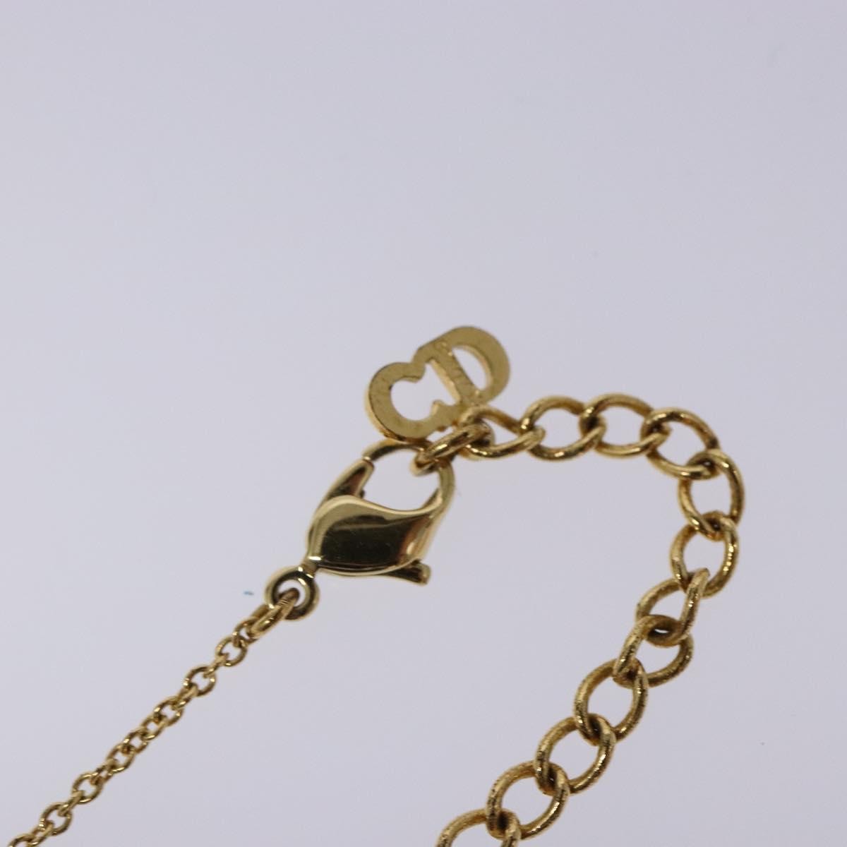 Christian Dior CD Pendant Necklace Metal, GOLD, METAL, Necklace
