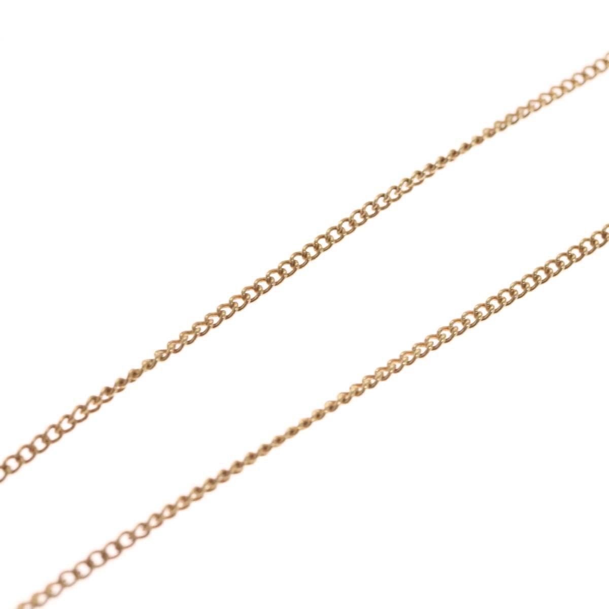 Christian Dior Logo Heart Pendant Necklace Metal, GOLD, METAL, Necklace