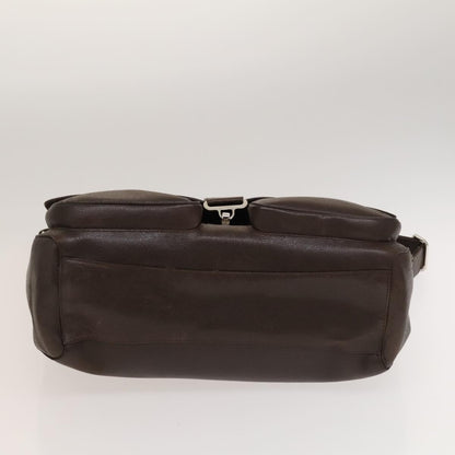 Bvlgari Flap shoulder Bag Leather, BROWN, LEATHER, Shoulder bag