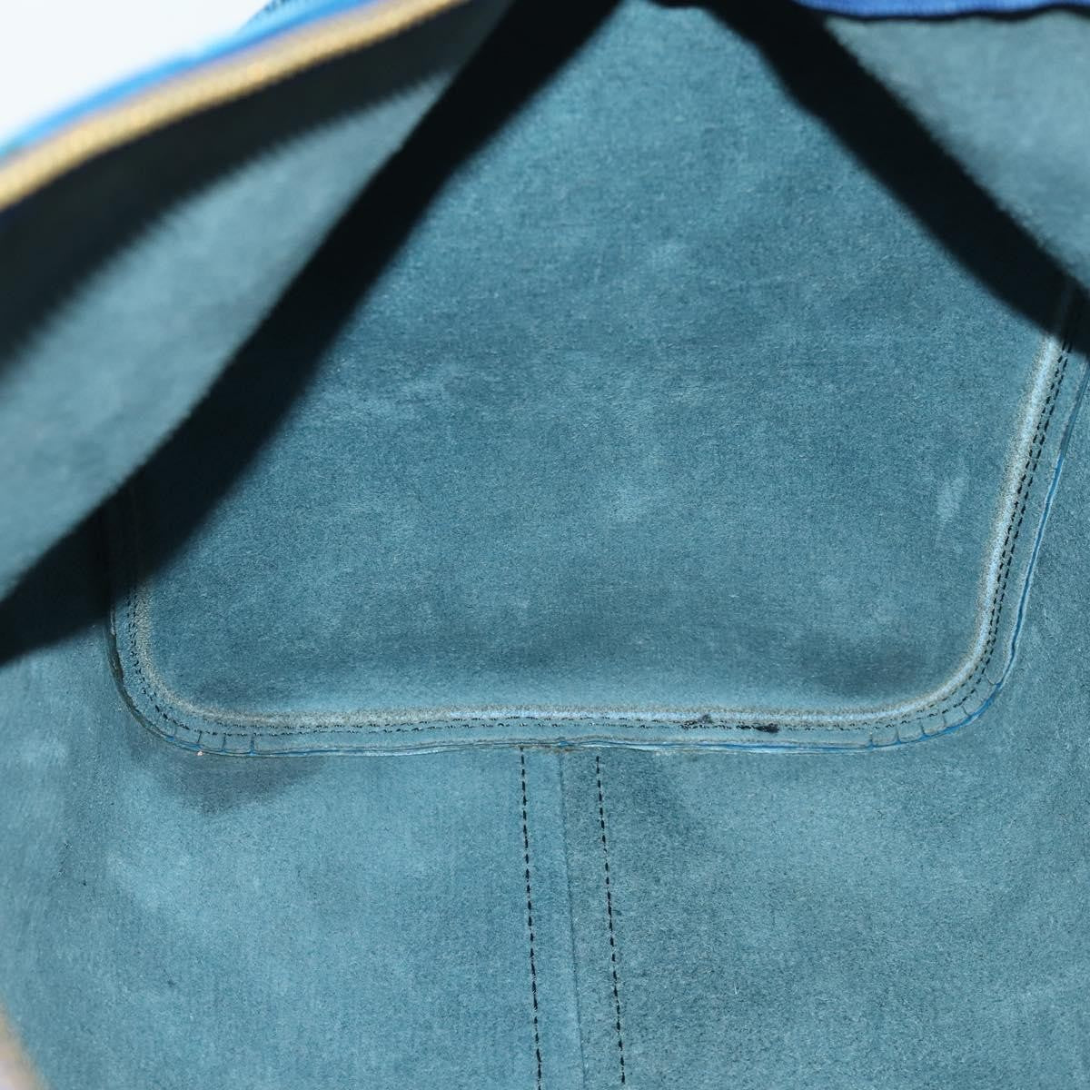 Louis Vuitton Keepall Bag Epi Leather, BLUE, LEATHER, Travel bag