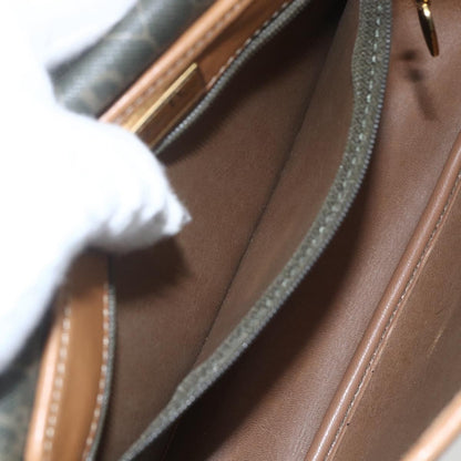 Christian Dior Vintage Honeycomb Flap Crossbody Bag Canvas and Leather, KHAKI, CANVAS, Shoulder bag