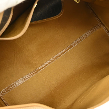 Christian Dior Vintage Honeycomb Boston bag Canvas and Leather, BLACK, PVC, Travel bag