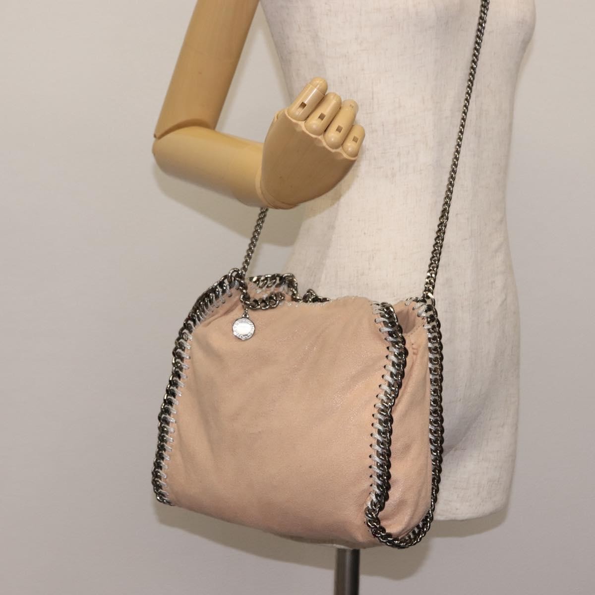 Stella McCartney Falabella Fold Over Crossbody Bag Suede, PINK, SUEDE, Crossbody bag
