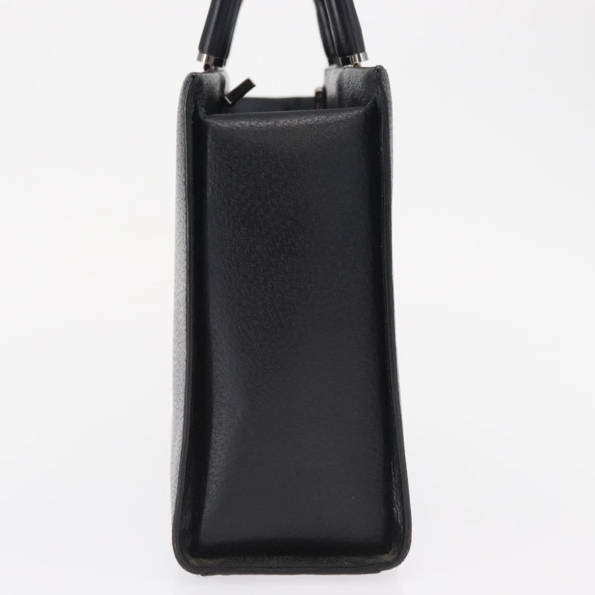 Gucci Vintage Bamboo Handle Bag Leather, BLACK, LEATHER, Handbag
