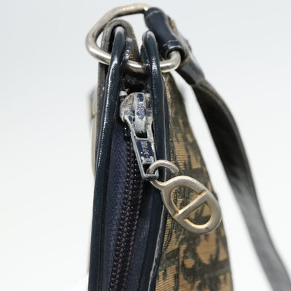 Christian Dior Vintage Trotter Shoulder Bag Canvas, NAVY, CANVAS, Shoulder bag
