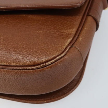 Burberry Flap Shoulder Bag Leather, BROWN, LEATHER, Shoulder bag