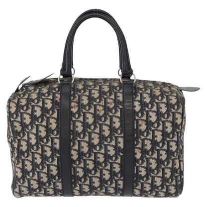 Christian Dior Vintage Trotter Boston Bag Canvas, NAVY, CANVAS, Travel bag