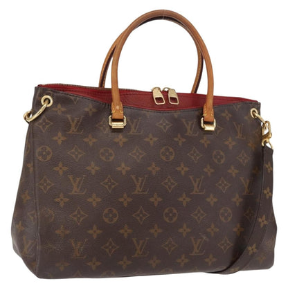 Louis Vuitton Pallas Tote Monogram Canvas with Leather, BROWN, CANVAS, Tote bag