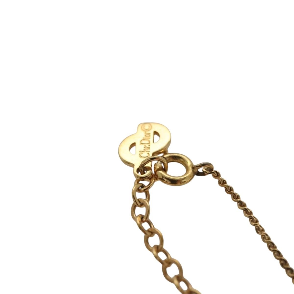 Christian Dior CD Pendant Necklace Metal, GOLD, METAL, Necklace