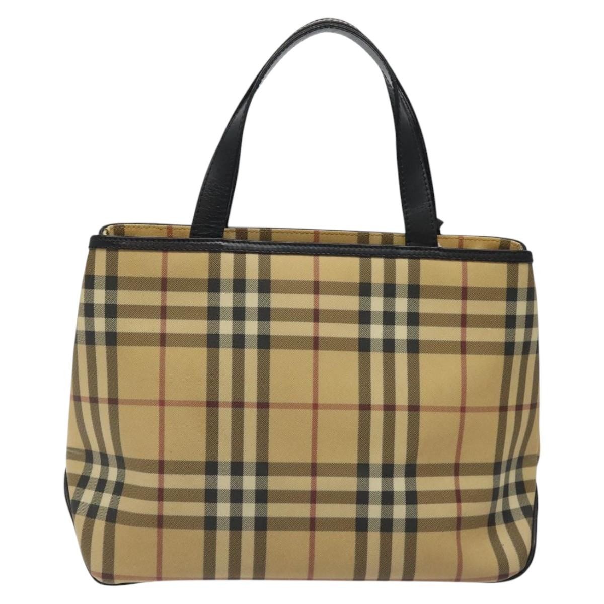 Burberry Nova Check Tote Canvas and Leather, BEIGE, CANVAS, Tote bag