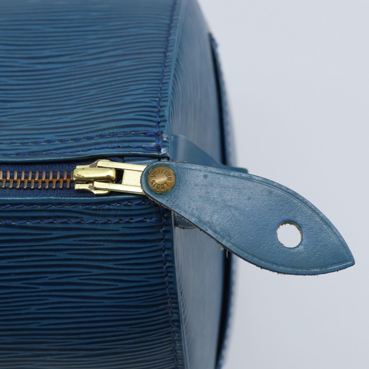 Louis Vuitton Speedy Handbag Epi Leather, BLUE, LEATHER, Handbag